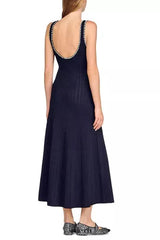 roberta Beaded Maxi Dress in black