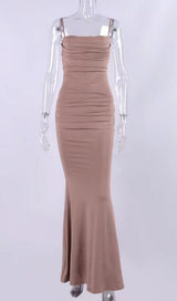 ALMOND JERSEY CORSET MAXI DRESS Dresses styleofcb 
