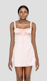 CORSET MINI DRESS IN PINK