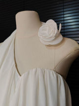 Vanya White Halter Draped Top & Ruffled Skirt Set