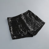 ashley sequin strap maxi dress in black