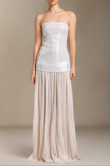 Vafa Chest smearing Sequins Chiffon maxi dress