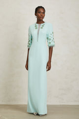 vivien Green Crystal Embellished Maxi Dress