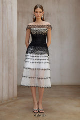 jennifer off-shoulder lace embroidery hollow maxi dress in black