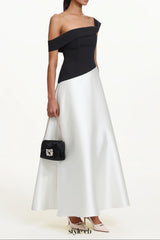 Xavier Off Shoulder Contrast Maxi Dress