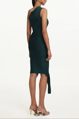 Novah One Shoulder Bandage Midi Dress