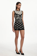 Madelynn Classic Contour Jacquard Knit Mini Dress