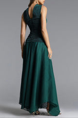 Eliana Strapless Scarf Ruched Knit Maxi Dress