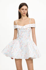 Florelle Sleeveless Floral Print Woven Mini Dress