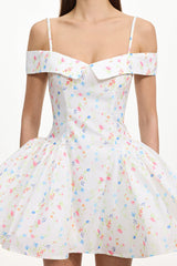 Florelle Sleeveless Floral Print Woven Mini Dress