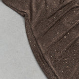 SPLIT THIGH GLITTER MAXI DRESS