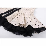 Wania White Polka Dot Mini Dress with Tie-Front