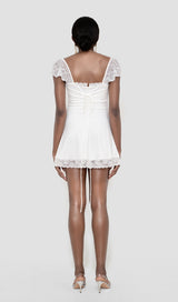 SATIN  LACE MINI DRESS