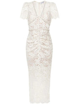 FLORAL LACE MIDI DRESS
