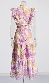 COLORFUL AMBA BOHEMIAN MIDI DRESS