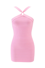 Addama Halter Mini Bandage Dress