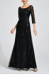 sarah black Diamond embellished tulle Maxi Dress
