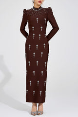 tammy Brown rhinestone embellished Bandage Maxi Dress