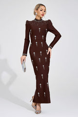 tammy Brown rhinestone embellished Bandage Maxi Dress