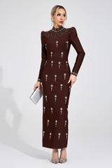 tammy Brown rhinestone embellished Bandage Maxi Dress