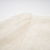 Eulalie Cream White Lace Blouse & Skirt Set