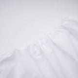 tiffany White off-shoulder Ruched Blouse & Skirt Set