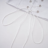 tiffany White off-shoulder Ruched Blouse & Skirt Set