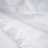tiffany White off-shoulder Ruched Blouse & Skirt Set