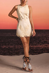 Delrix Sleeveless Cutout Mini Dress