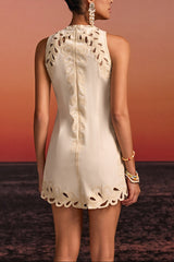Delrix Sleeveless Cutout Mini Dress