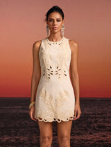 Delrix Sleeveless Cutout Mini Dress