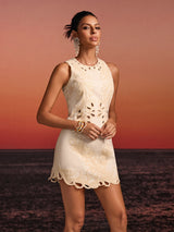Delrix Sleeveless Cutout Mini Dress