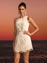 Delrix Sleeveless Cutout Mini Dress