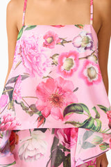 sandy Tiered Maxi Dress In pink Floral