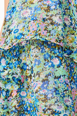 sandy Tiered Maxi Dress In green Floral
