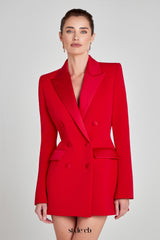 Monica Blazer dress in red