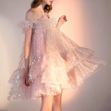 HALTER SEQUINS MINI DRESS IN PINK