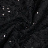 BLACK FEATHER SEQUIN JUMPSUIT