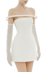 Kassiani Off Shoulder Mini Dress - White
