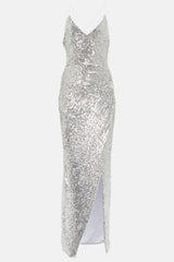 Sequin Cropped Blazer in silver