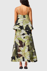 Lennox Floral Jacquard Maxi Dress - Green