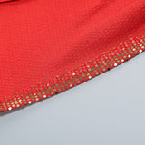 CUTOUT RUCHED SEQUIN SLIT DRESS