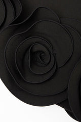 Miamor Floral Appliqué Mini Dress - Black