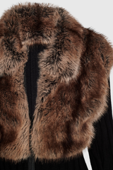 geraldine Faux Fur Knit Coat