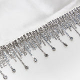 CRYSTALLISED MIDI DRESS IN IVORY