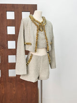 evangeline Sequin Jacket in apricot
