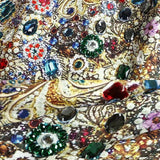 lauren printed rhinestone embellished mini dress