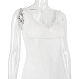 WHITE PIN TUCK MINI DRESS