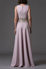 pandora Beaded rhinestone sleeveless maxi dress - pink