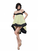 Polka dot asymmetrical halter-neck mini dress - green